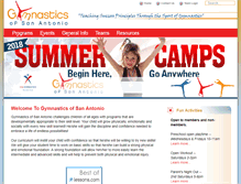 Tablet Screenshot of gymnasticsofsanantonio.com